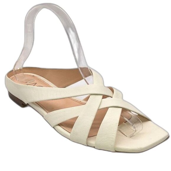 Agl Shoes - AGL Greta Slides in Offwhite, Size 8.5
